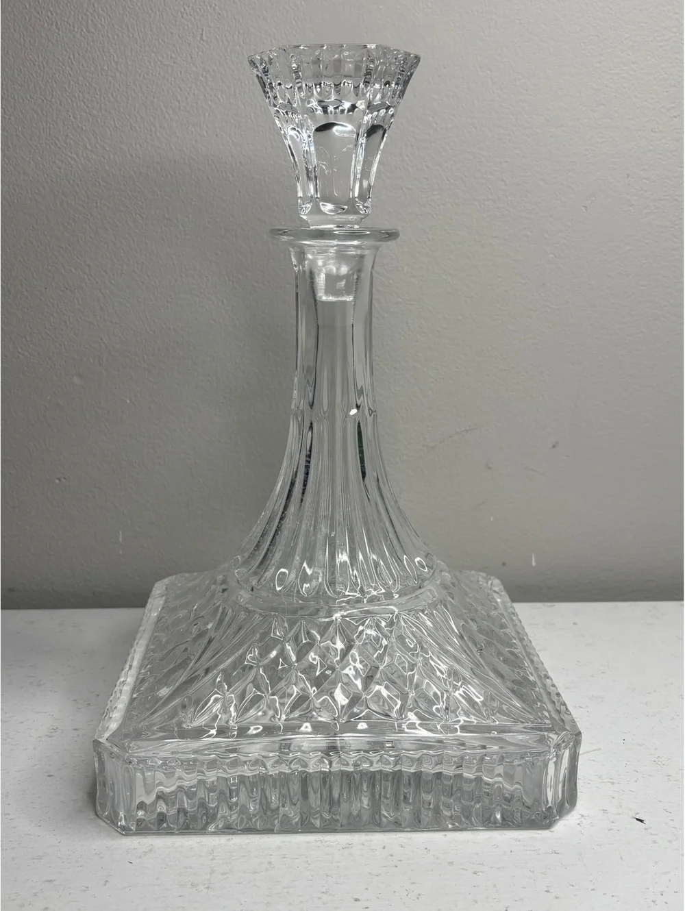 Fifth Avenue Crystal Square Ship Decanter with Stopper